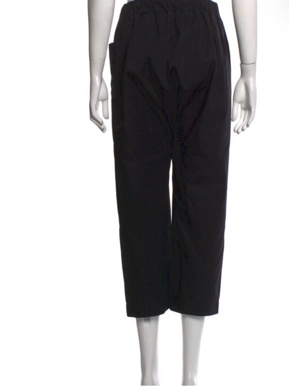 Sofie D'Hoore Black Elastic-Waist Cropped Trousers